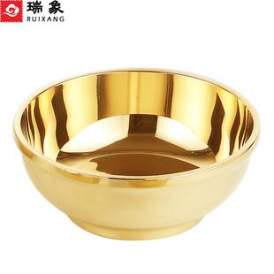 6.5英寸加厚铜碗饭碗家用吃面碗大号米饭碗铜餐具金饭碗摆件 瑞象
