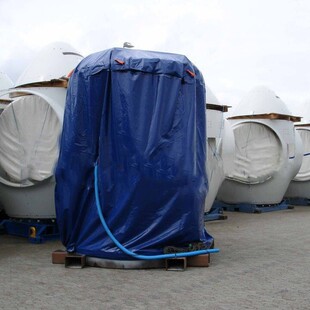 风机轮毂防雨罩 青岛厂家直营  PVC刀刮布 质量可靠 现货供应