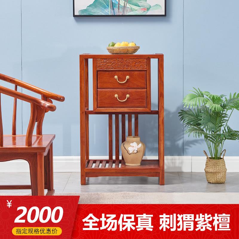 红木家具刺猬紫檀花架客厅中式仿古香几花梨木实木落地装饰盆景架