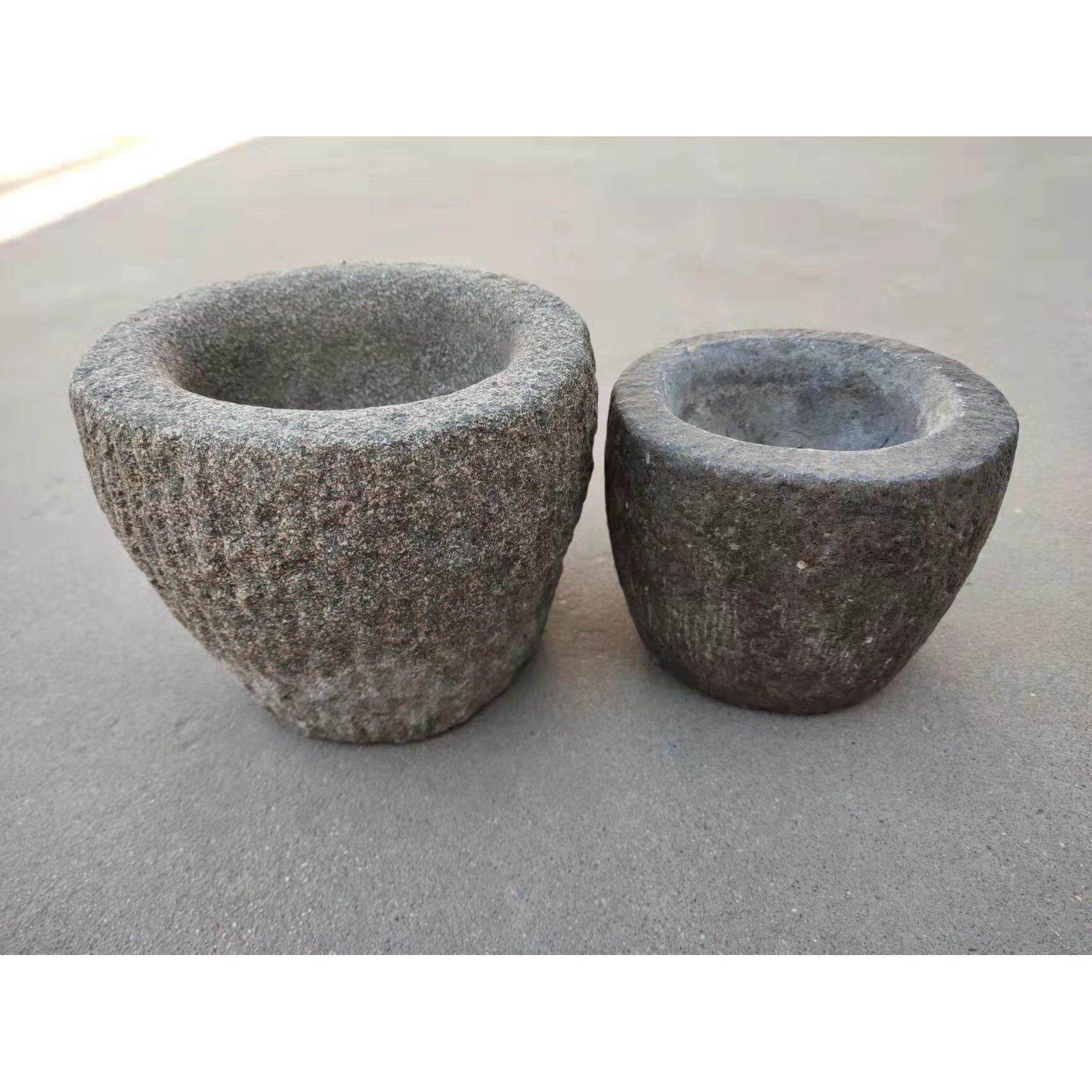 怀旧老物件古董石臼花盆杂项老石碗老石雕蒜臼烟灰缸农村收藏民俗