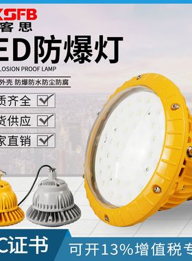 50W厂房车间防爆应急照明灯60W100WLED泛光灯70瓦免维护LED防爆灯