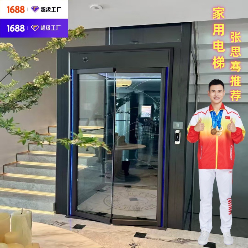 二层家用电梯楼梯间三层液压电梯四层家用小型曳引别墅电梯234层