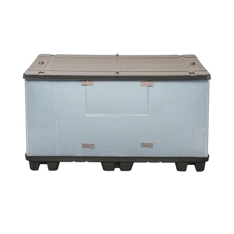 吹塑围板箱江苏厂家有盖物料运输吹塑周转箱仓库物流中转围板箱