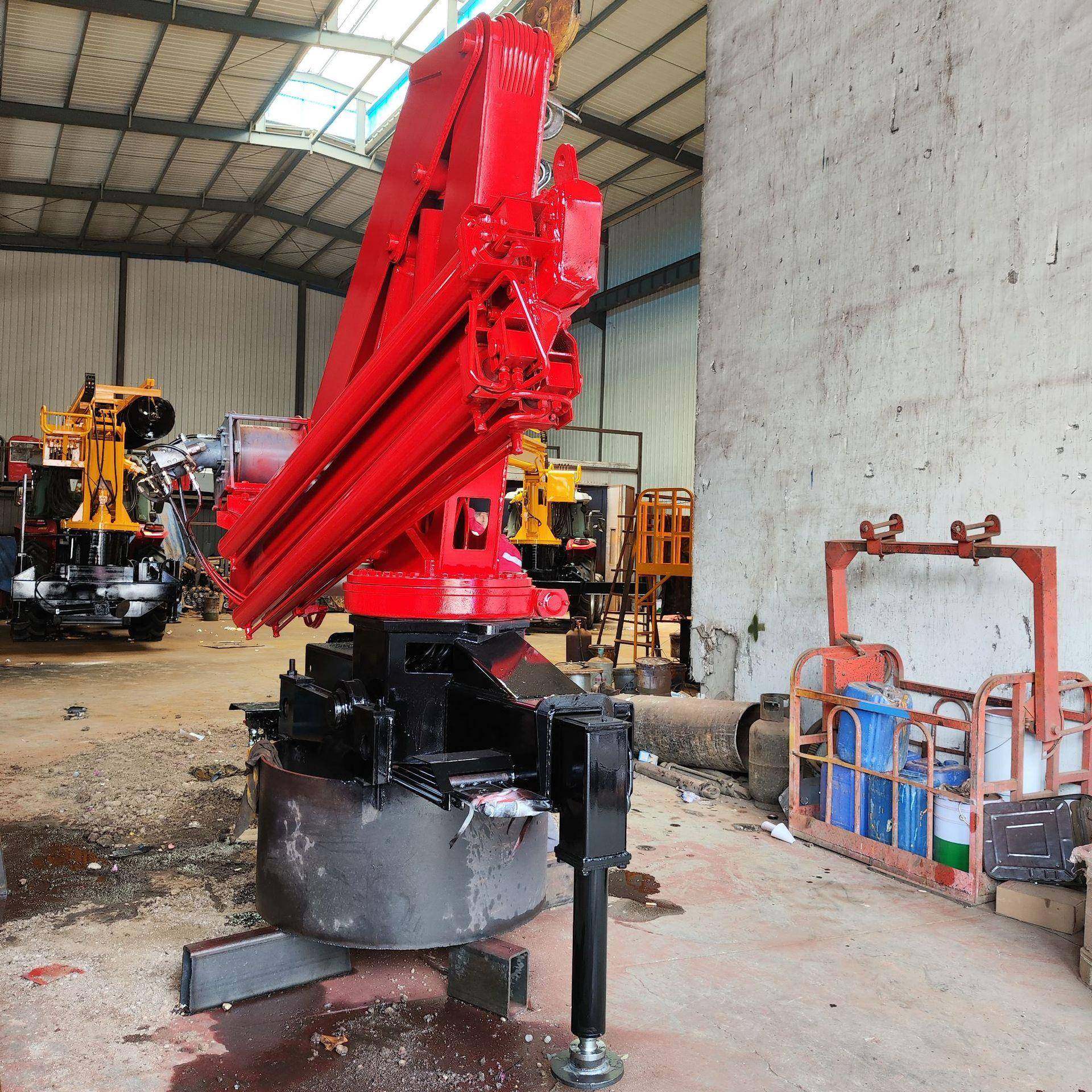 厂家-9t小型折臂吊机船用车载液压折臂式起重机吨5吨液压折臂吊