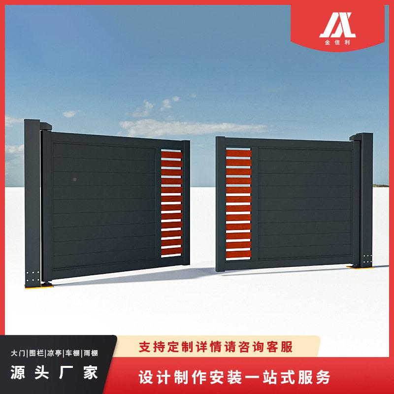 厂销现入户平开门MAGA-102铝古合金欧式大门复木纹墅庭院别铝艺大