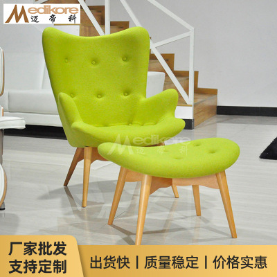 厂家供应花瓣椅休闲沙发椅设计师创意 北欧布艺单人沙发简约现代