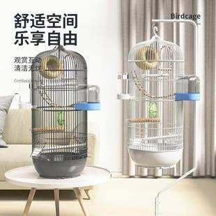 鹦鹉鸟笼虎皮玄凤牡丹珍珠鸟家用豪华别墅圆形大号繁殖笼鸟笼子