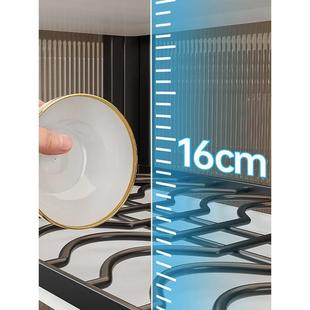 厨房碗柜置物架碗碟收纳盒家用餐具带盖小型碗架沥水架碗筷储物柜