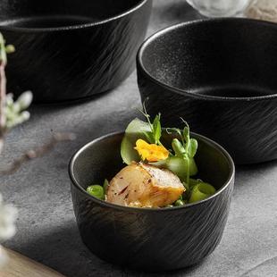 简约吃饭碗家用高级感泡面碗平底碗汤碗沙拉碗创意陶瓷米饭碗单个
