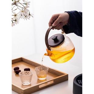 提梁壶茶壶 煮茶壶家用玻璃烧水泡茶壶耐高温专用电陶炉煮茶器套装