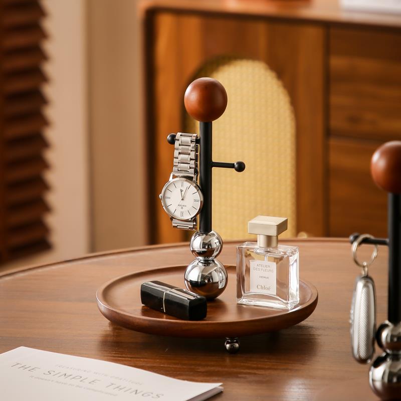 中古玄关钥匙收纳支架子香薰装饰品摆件入户门鞋柜家用桌面收纳盒