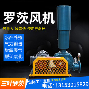 7.5kwDN100三叶罗茨风机曝气增氧机污水用气力输送大型鼓风机厂家