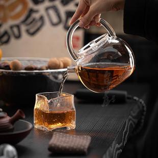 鱼戏大容量耐热玻璃围炉煮茶壶家用提梁壶泡茶壶煮茶炉电陶炉套装
