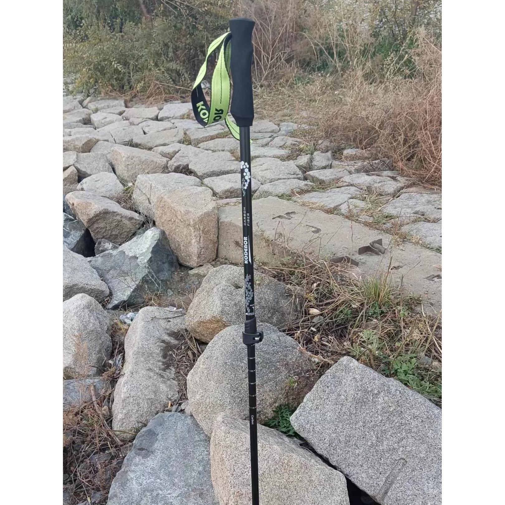外贸北欧俄罗斯登山杖碳素纤维EAV柄手杖登山杖徒步越野出口货
