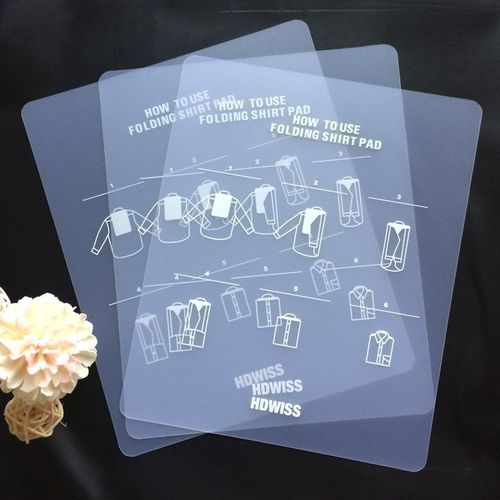 衬衣收纳透明磨砂折衣板简易PP塑料懒人叠衣板出差叠衣服神器防皱