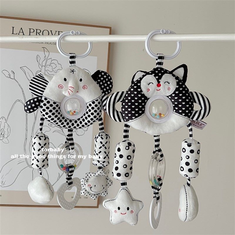 宝宝推车挂件安抚玩偶卡通风铃床铃摇铃新生婴儿黑白追视益智玩具,玩具/童车/益智/积木/模型,床铃/床挂,淘宝优惠券,粉丝福利购,淘宝优惠卷