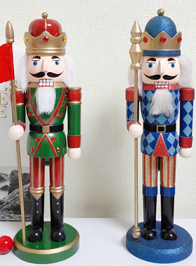 40CM原木纯手工胡桃夹子家居装饰品送人礼品工艺品可爱个性小摆件