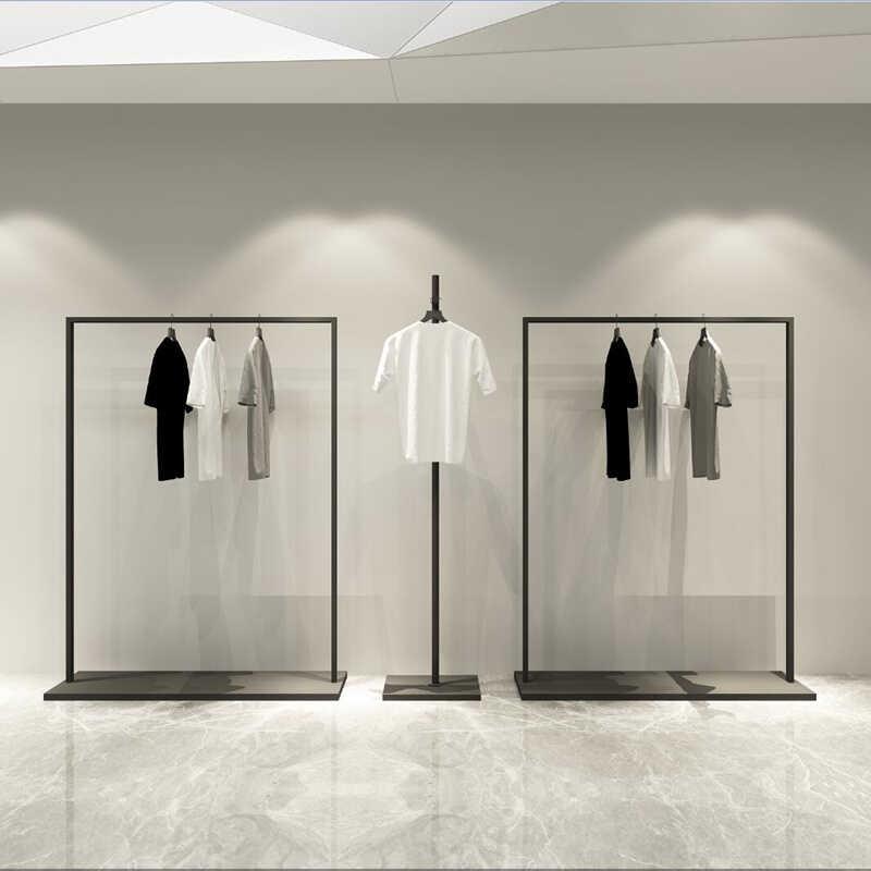 展示架挂衣架子正挂落地式侧挂衣服货架铁艺简约服装架男女服装店