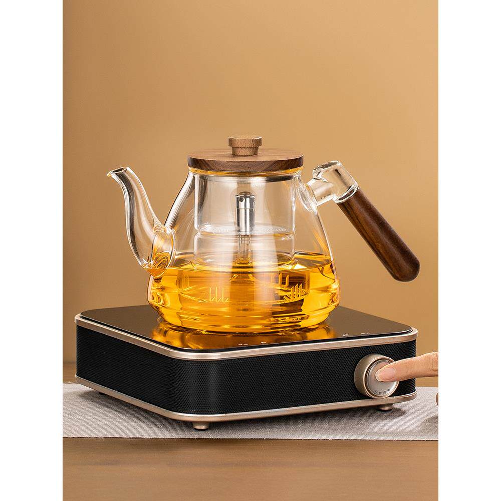 玻璃煮茶壶蒸煮一体两用喷淋式煮茶器电陶炉烧水泡茶白茶蒸汽茶壶