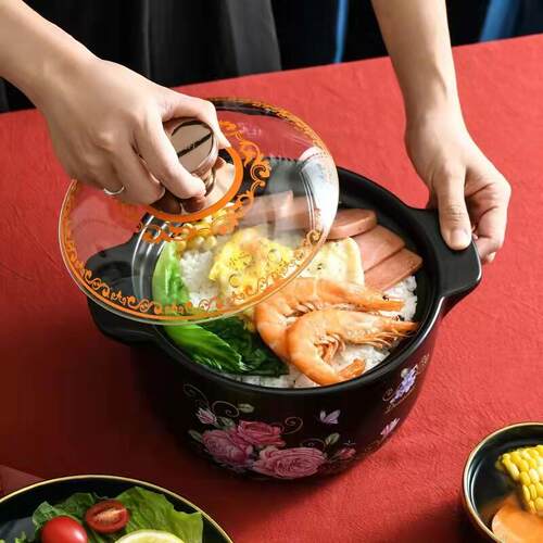 煜日耐高温陶瓷锅煲汤锅家用养生煲 厨具砂锅炖锅 煲饭锅