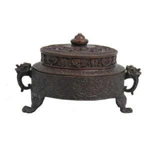 纯铜仿古香炉复古香炉盘香炉熏香炉檀香炉藏香炉纯铜家用香炉佛具