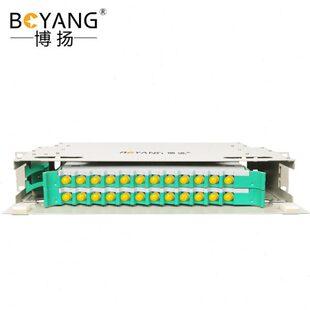 博扬 24芯ODF光纤配线架/子框/单元体满配 ST单模推拉式光纤机架