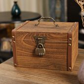 实木儿童存钱罐2024新款 储蓄罐 带锁只进不出收纳盒子可存可取密码