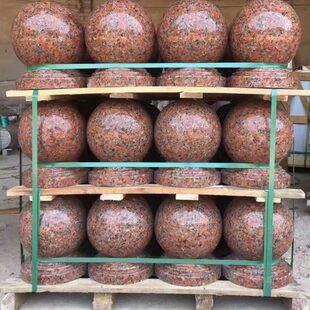 围墙圆球路障球门墩球石墩子门柱石球别墅挡车门墩大门柱子石球