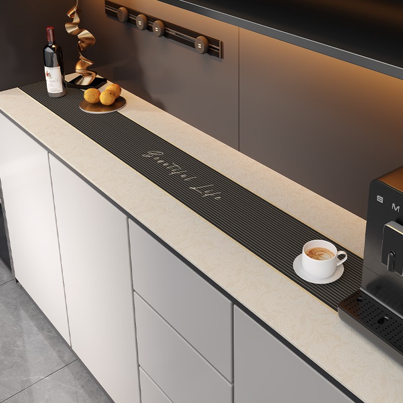 M轻奢高级感酒柜玄关电视t柜桌布免洗防水防烫餐边柜台面保护垫tt