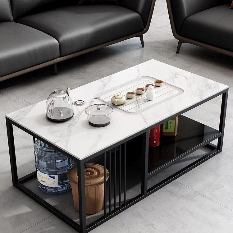 茶几泡茶一体功夫岩板茶几客厅接待现代家用茶台烧水壶小户型茶桌