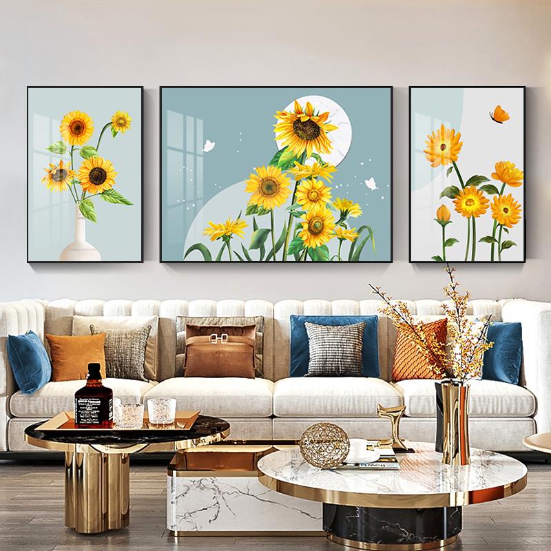 2025年新款5d钻石画手工点贴粘钻十字绣客厅向日葵钻石绣满钻圆钻