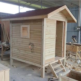 户外防腐木樟子松木屋工地设备房公园储物间阳台工具房花园储藏室