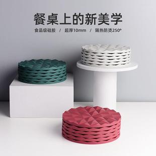 硅胶餐垫隔热垫北欧轻奢防烫桌垫耐高温砂锅垫碗垫厨房菜垫盘子垫
