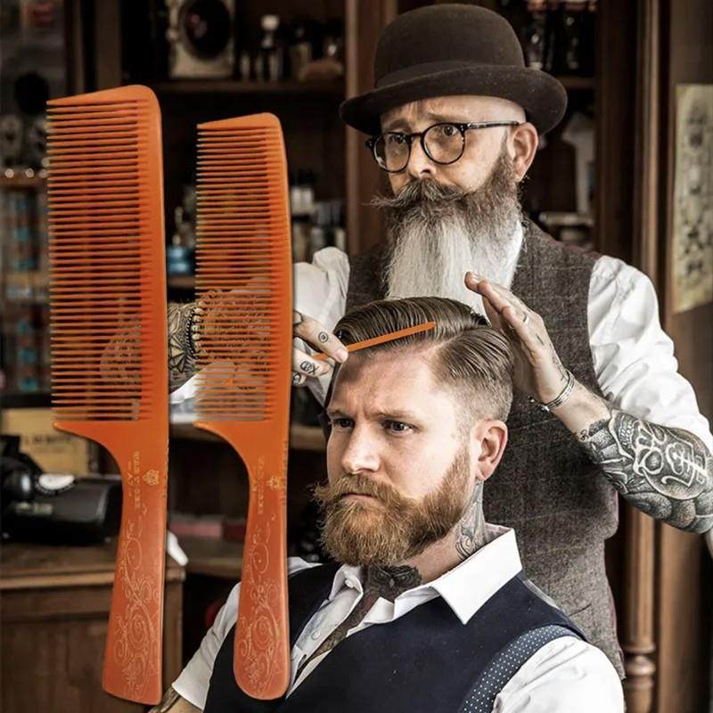 战虎手工打磨高端电木梳发型师专用男发超薄防静电美发剪头发梳子