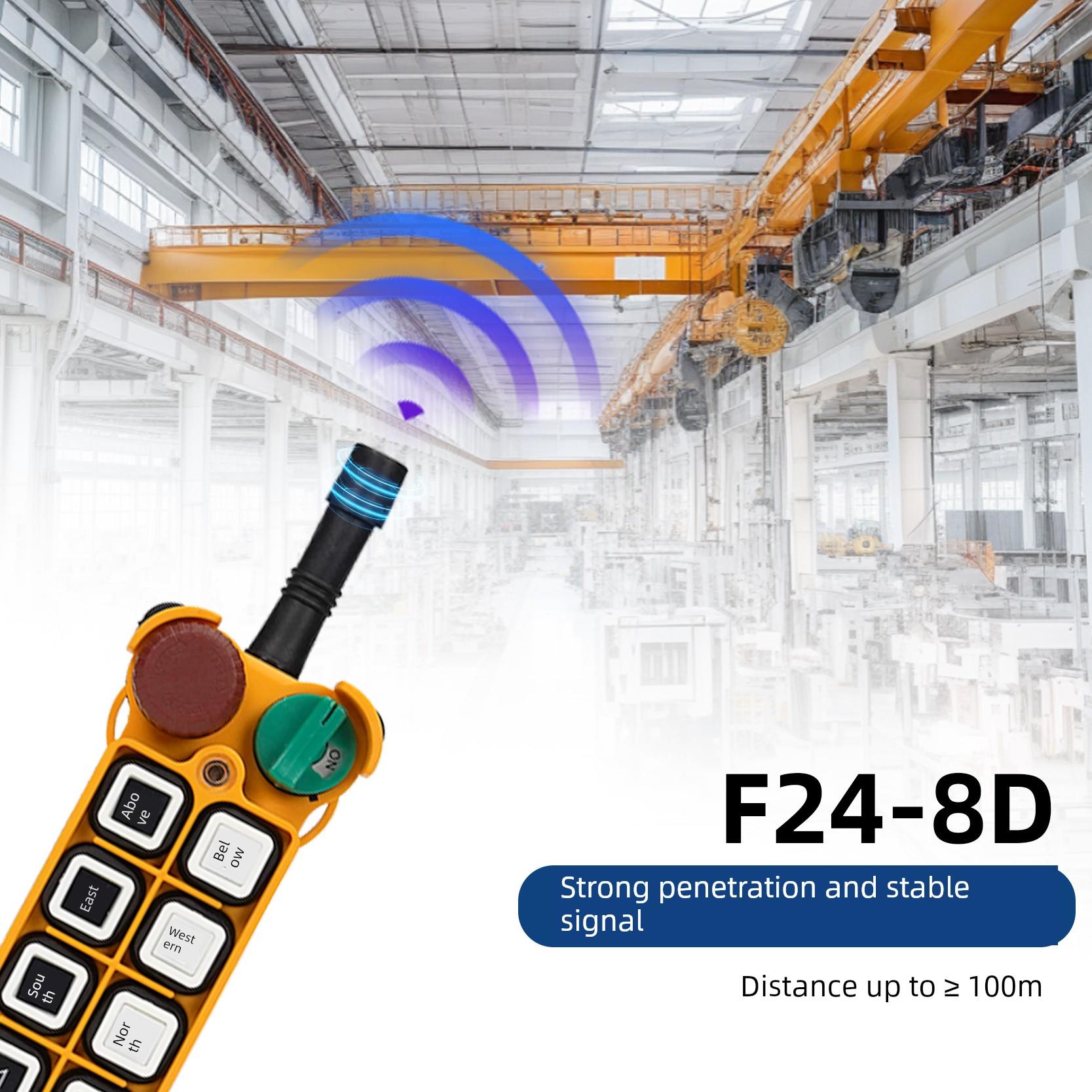 禹鼎F24-8D八键双速控制工业无线遥控器行车天车起重机电动葫芦