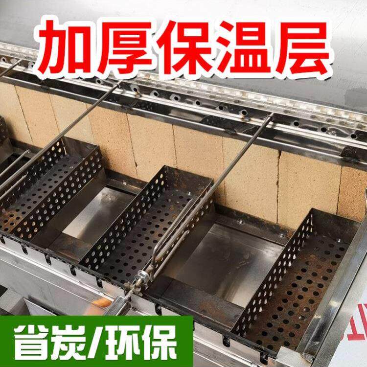 烤羊腿炉子商用煤燃气烤羊腿羊排炉木炭碳烤鸡鸭鸡腿全自动旋转炉