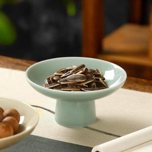 果盘家用点心托盘创意水果小吃甜品零食高脚盘 陶瓷简约茶点盘日式