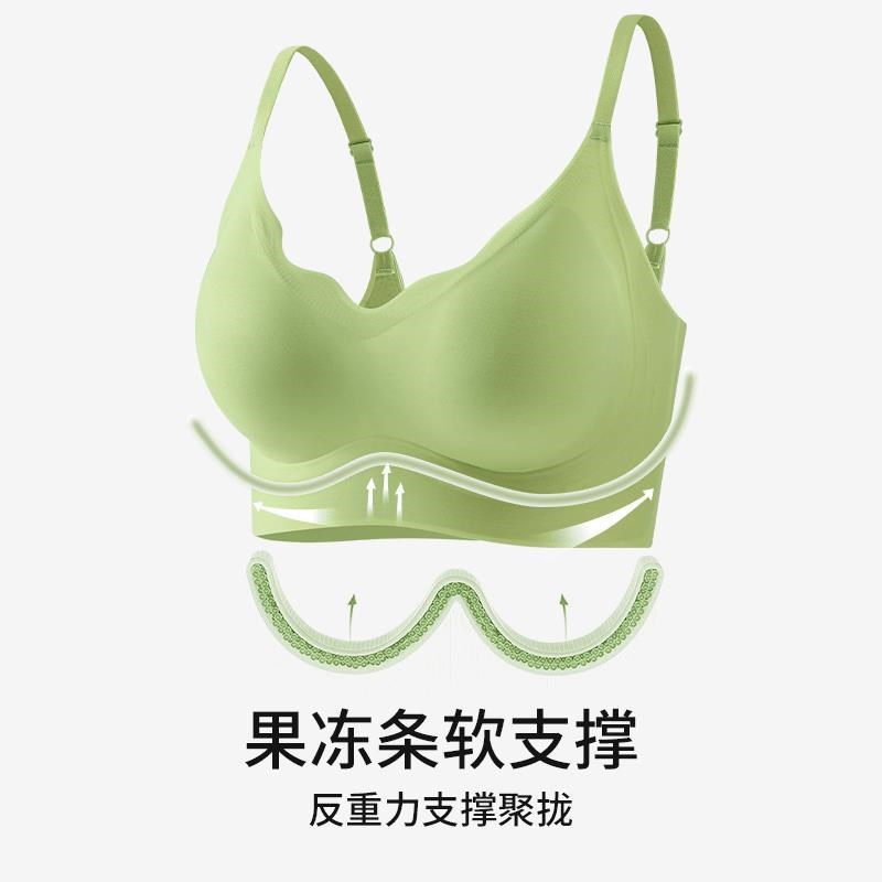 运动舒适女士聚拢无r痕内衣软支撑无尺码透气薄款文胸