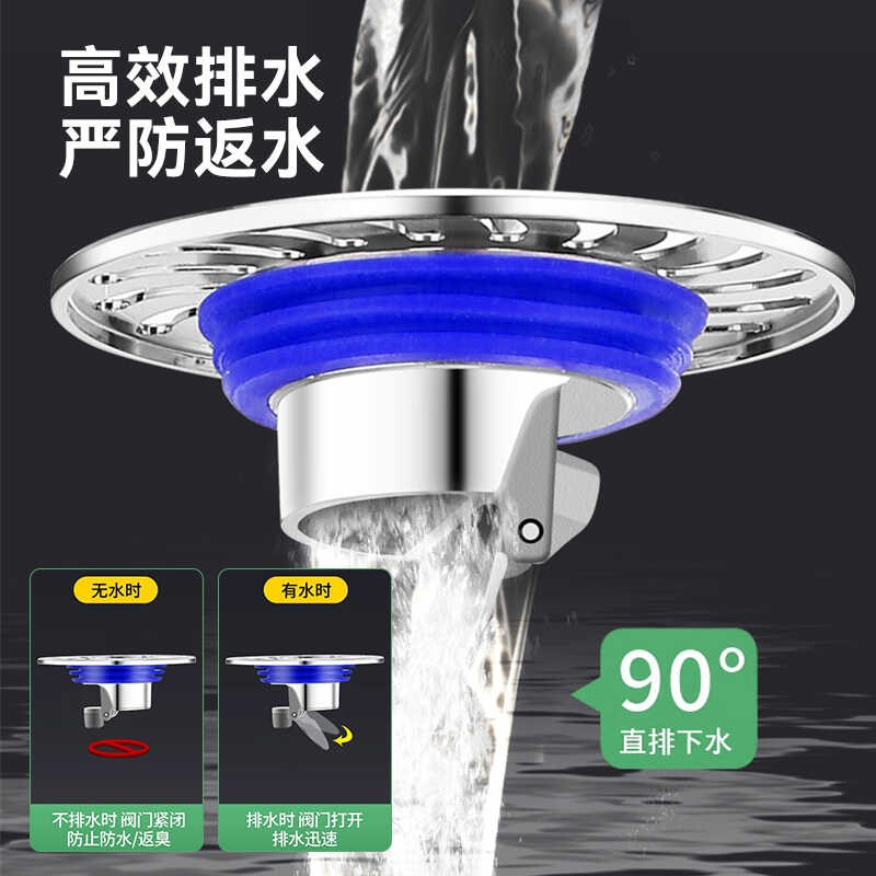 地漏芯全铜大滤网防臭地漏卫生间D下水道防返臭神器封口盖通用