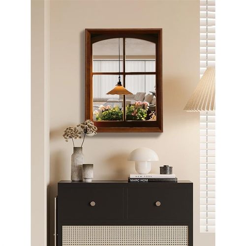 法式田园镜c面装饰画窗外r镜子摆件画装饰镜空间延伸客厅卧室挂画