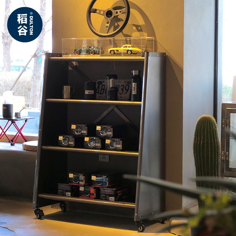 稻谷藏库DULTON 金属书架 简约收纳置物架 Q落地现代陈列展示架子