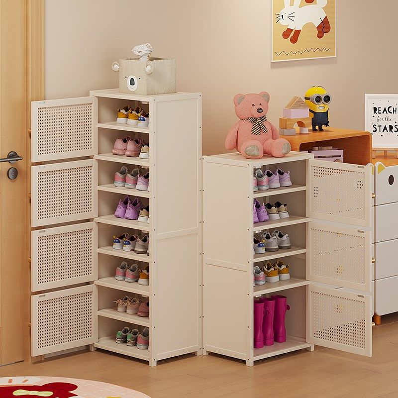 儿童鞋架防尘2025新款奶油风门口窄小不占空间简易鞋柜宝宝专用柜,收纳整理,鞋子收纳架,淘宝优惠券,粉丝福利购,淘宝优惠卷