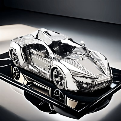 暴躁的超级跑车 3d立体金属拼装模型成人解压手工制作DIY玩具积木