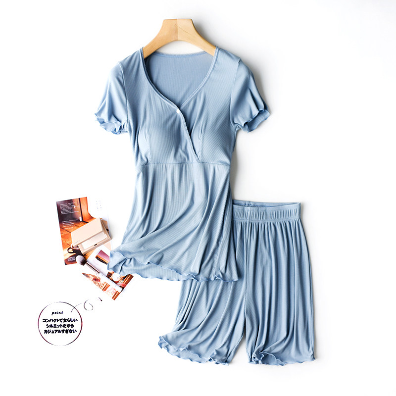 月子服春夏产后夏季薄款孕妇睡衣产妇外出短袖短裤哺乳期喂奶套装,孕妇装/孕产妇用品/营养,家居服套装,淘宝优惠券,粉丝福利购,淘宝优惠卷