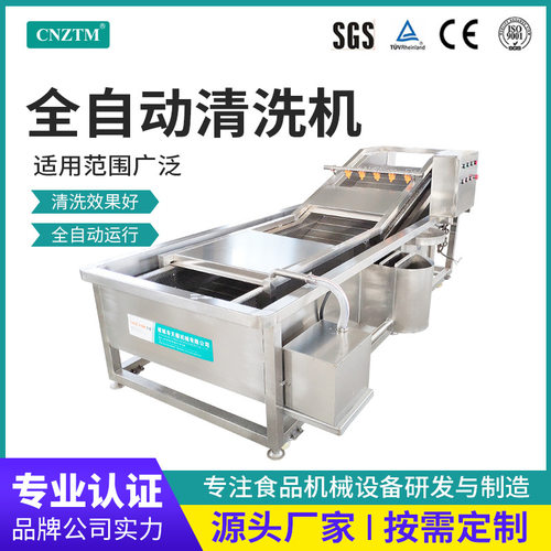 商用蔬菜洗菜机鲜辣椒净菜加工设备水果气泡流水线自动果蔬清洗机