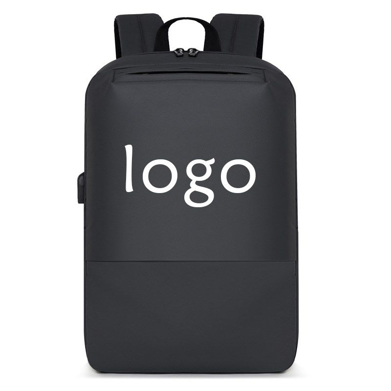 简约休闲双肩包定制LOGO防泼水大容量商务背包男女笔记本电脑包潮