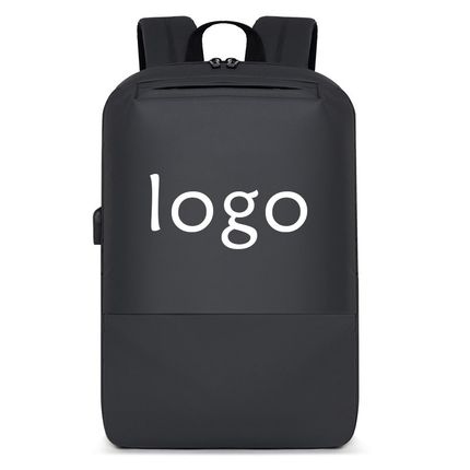 简约休闲双肩包定制LOGO防泼水大容量商务背包男女笔记本电脑包潮