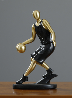 摆件简约现代创意电视柜书房酒柜装饰品摆设篮球运动员树脂工艺品