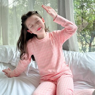 儿童过冬神器超软糯无骨德绒保暖内衣套装男女童秋衣秋裤校服打底