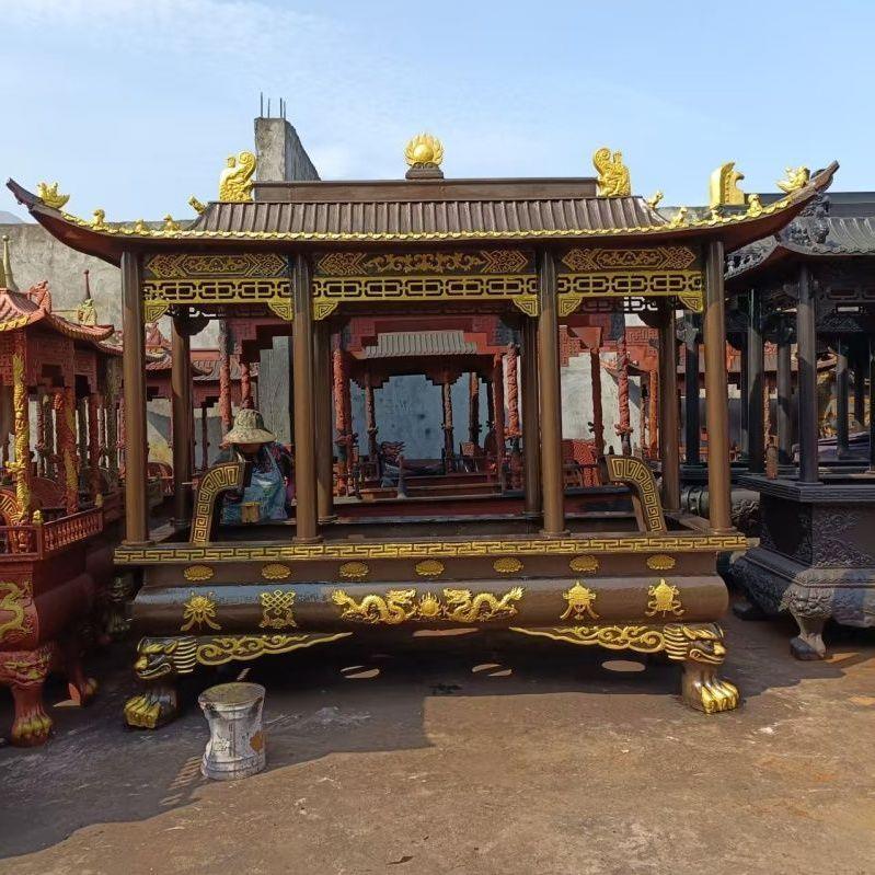 铸铁香炉生铁道观祠堂寺院寺庙长方形定制有盖香炉室外铸铁大香炉